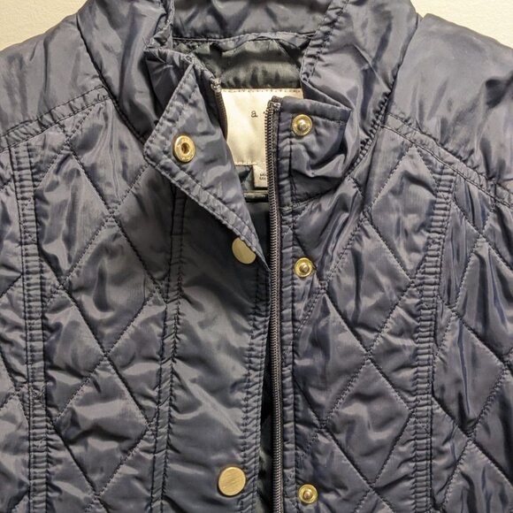 And eawy Quilted Blue Jacket- Size Small - Picture 2 of 10